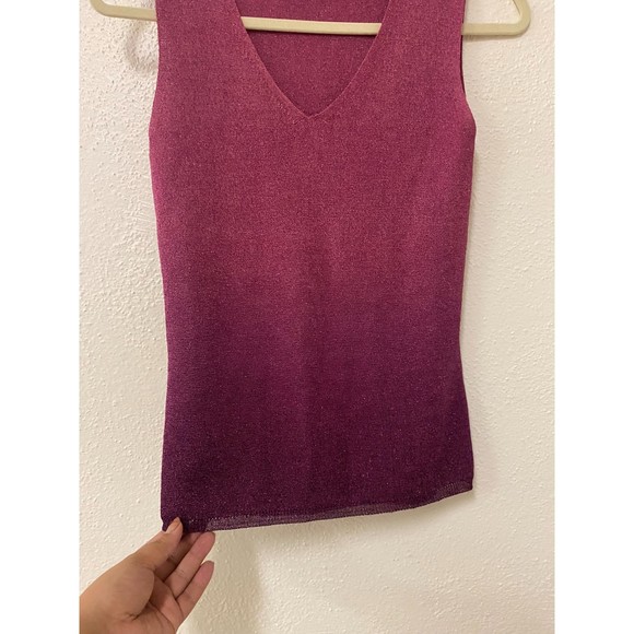 Revolve MLM the label pink ombre purple sleeveless glitter top size M - Picture 6 of 6